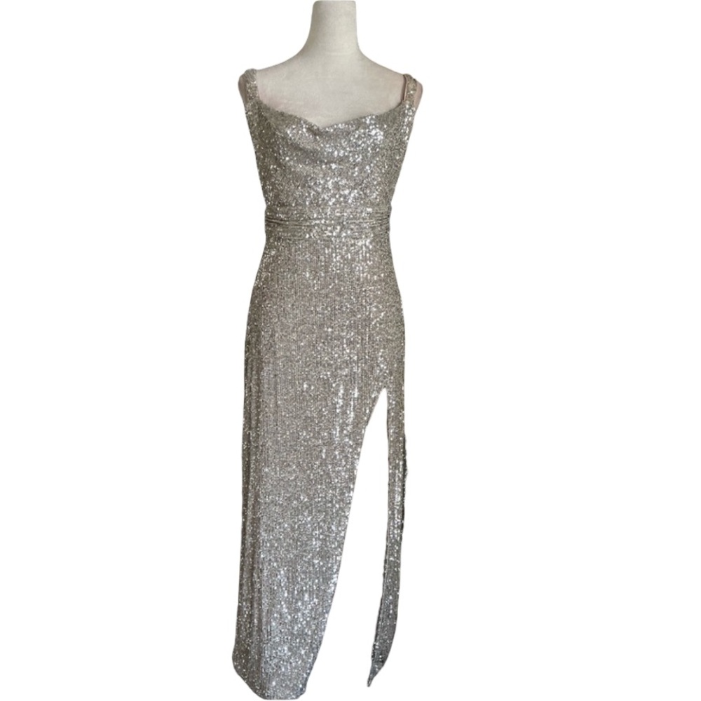 Free People Sequin Champaign Formal Dress